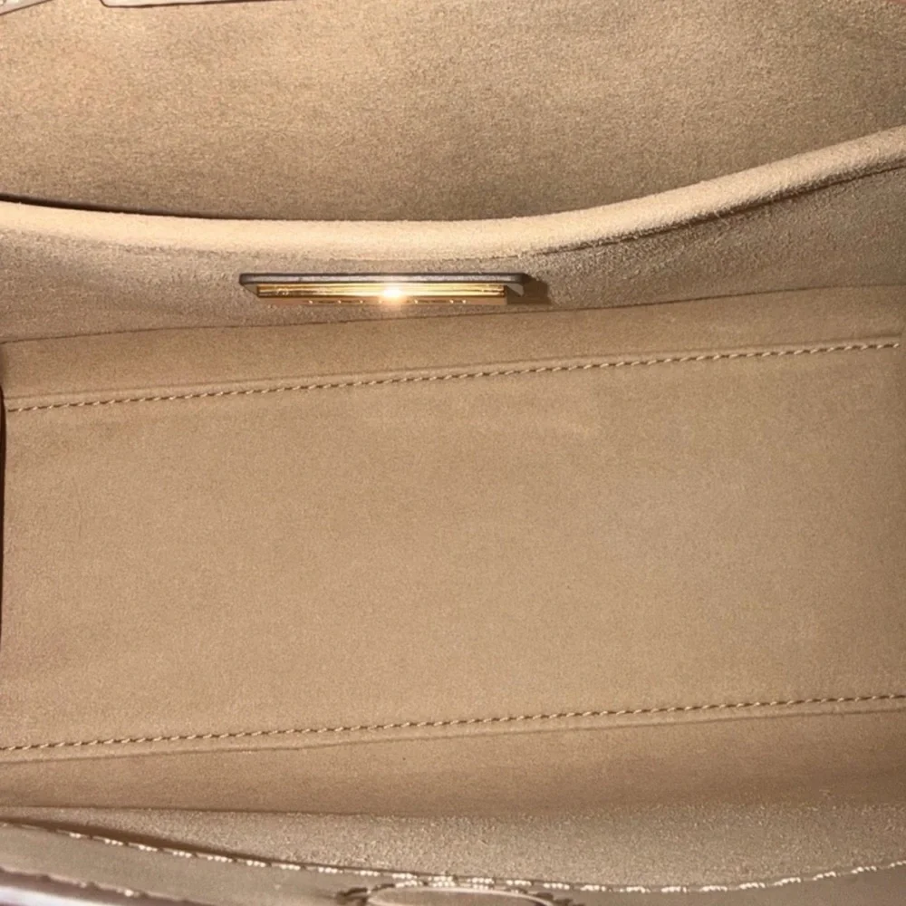 Tory Burch T Monogram Tote in Wild Mushroom NWOT